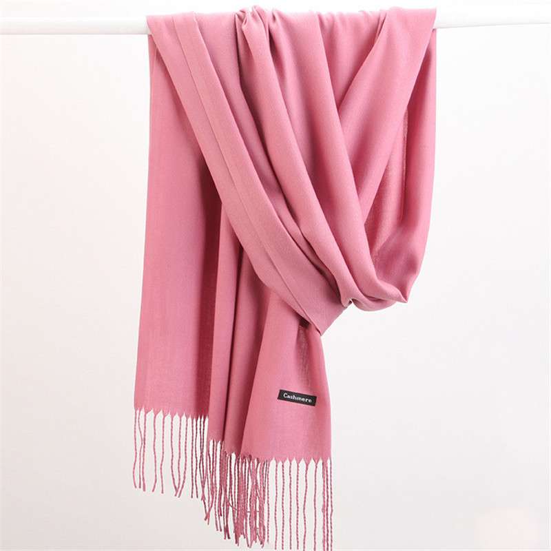 Cashmere Pashmina Wrap - Di modo di Colore Solido 2023